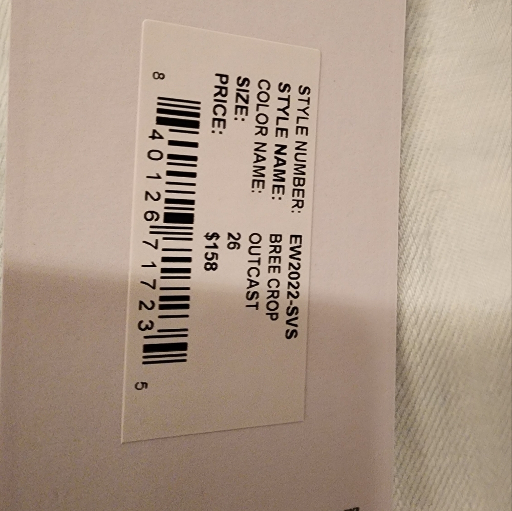 EDWIN Bree Crop Slim Straight In Outcast Blue Size 26 - Picture 12 of 13